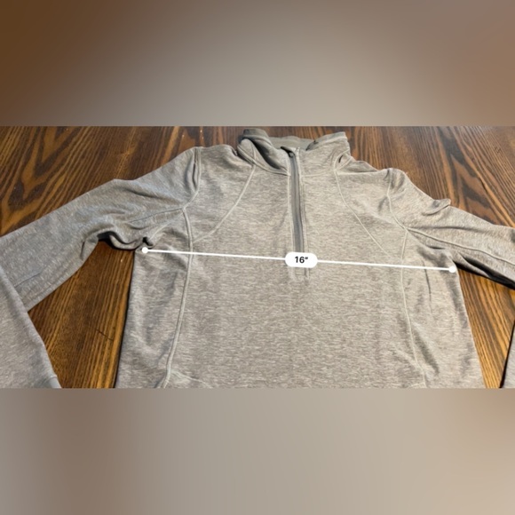 LULULEMON Pace Pusher 1/2 zip pullover top women’s 6 Heather gray pink mock neck - Picture 7 of 16